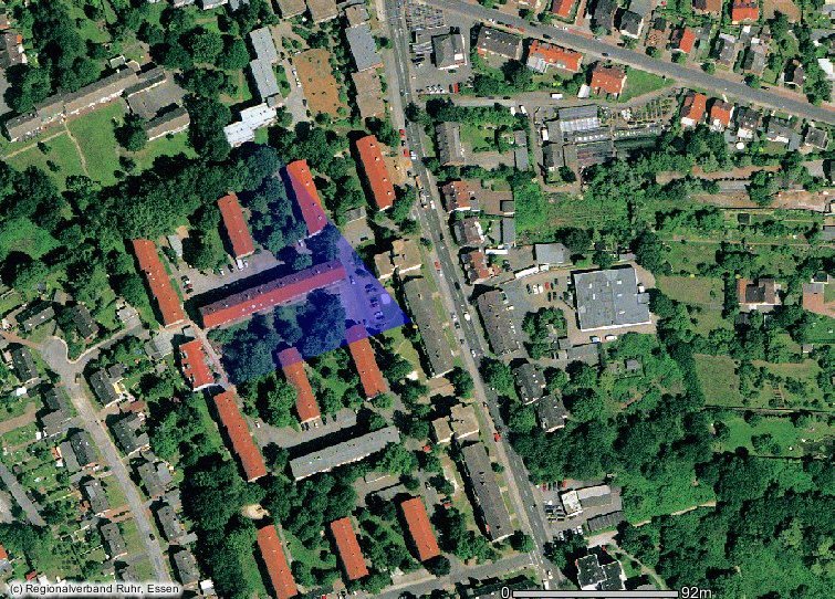 Ein Luftbild vom Aufnahmebereich der WebCam
